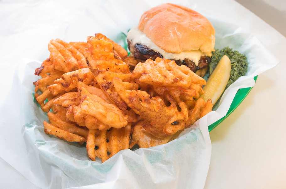 burger and fries